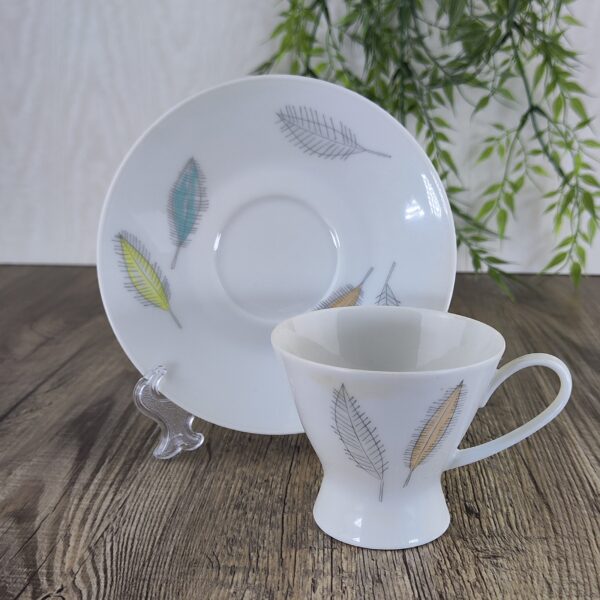 Rosenthal Studio Linie: Form 2000 Bunte Blatter Koffiekop & Schotel