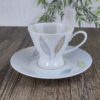 Rosenthal Studio Linie: Form 2000 Bunte Blatter Koffiekop & Schotel