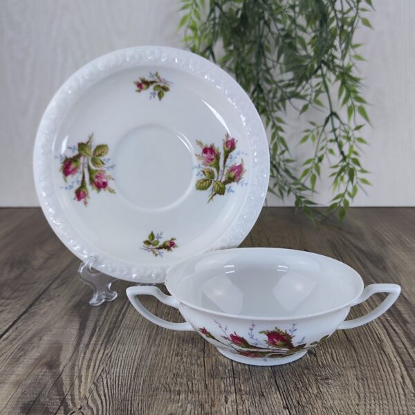 Rosenthal Maria Moosrose Kontinental Soepkom met schotel II