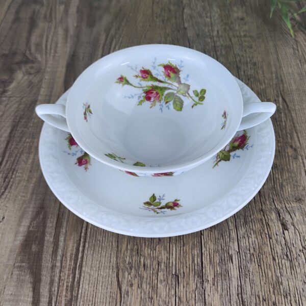 Rosenthal Maria Moosrose Kontinental Soepkom met schotel I