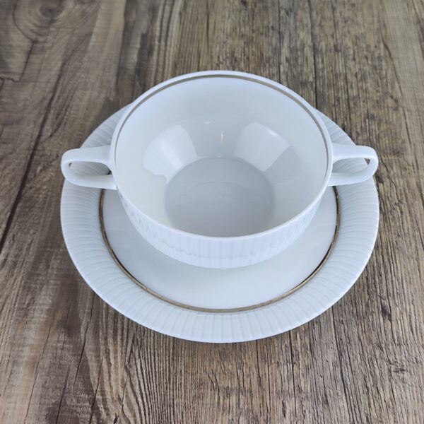 Rosenthal Studio Linie: Modulation Platinband Soepkom met Schotel