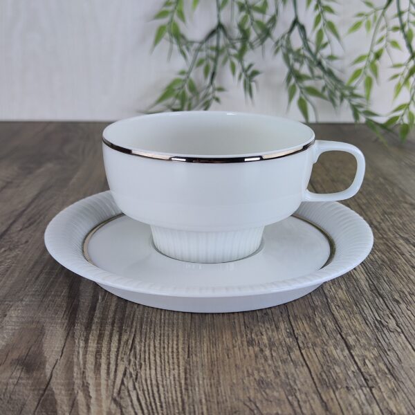 Rosenthal Studio Linie: Modulation Platinband Theekop met Schotel