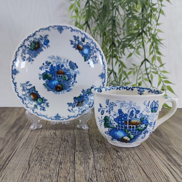 's Fruit Basket Blue Kop en Schotel groot 2