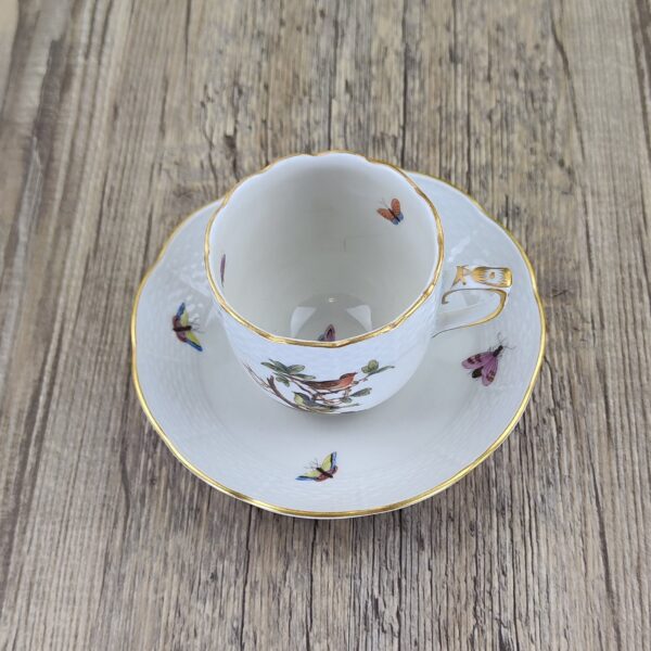 Herend Rothschild Bird 711 Mokka Espresso Kop en Schotel 2