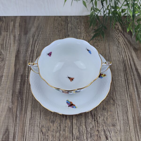 Herend Rothschild Bird 750 Soepkom met Schotel 2