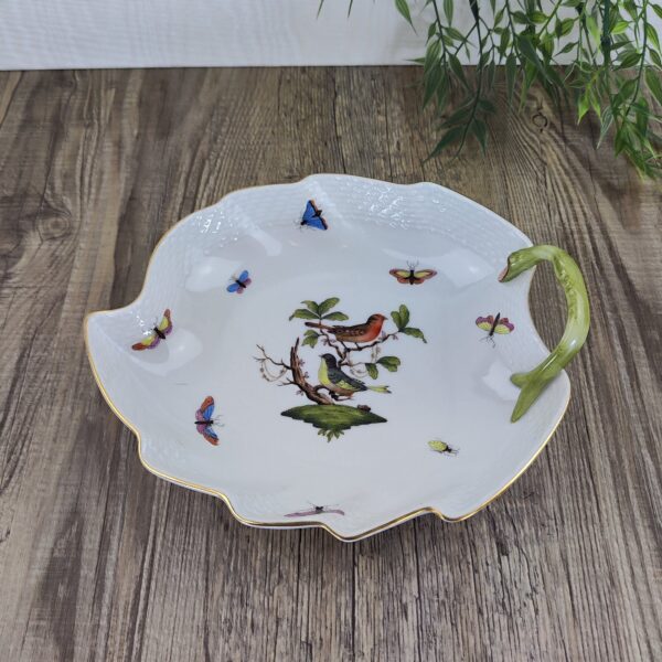 Herend Rothschild Bird 7752 Bonbonniere Bladvorm Type 2 3