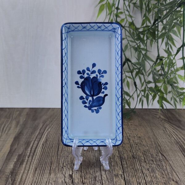 Royal Copenhagen Aluminia Tranquebar 2193 Rechthoekig Schaaltje Olijf Zuur 1