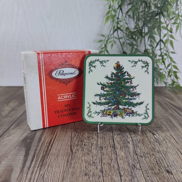 Spode Christmas Tree Pimpernel Onderzetters Acrylic set van 6