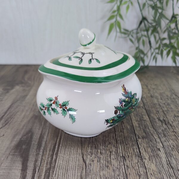 Spode Christmas Tree Suikerpot met Deksel 3