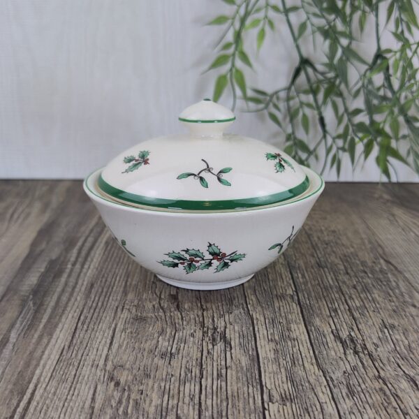 Spode Christmas Tree Suikerpot met Deksel rond 1