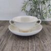 Wedgwood Queens Plain Soepkom met Schotel 1