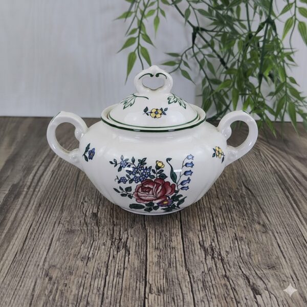 Villeroy & Boch Alt Strassburg Suikerpot met Deksel Roos 1 Villeroy & Boch Alt Strassburg Suikerpot met Deksel Roos 1