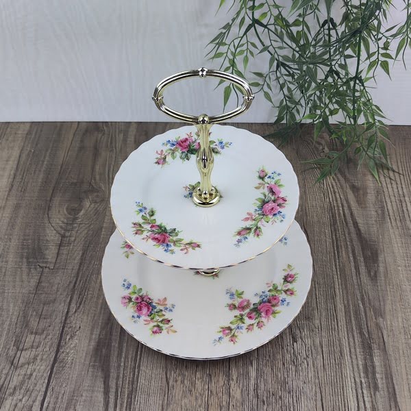 Royal Albert Moss Rose Etagère 2 laags 2