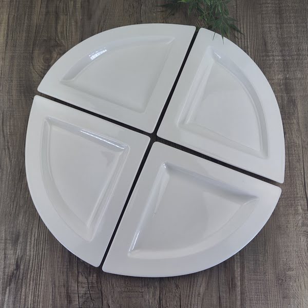 Villeroy & Boch New Wave Bord Driehoek set van 4 (cirkel) 3