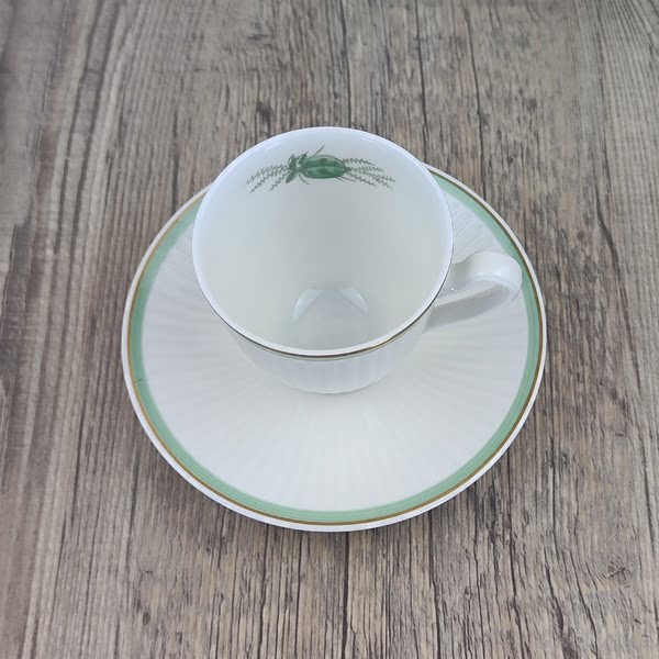 Royal Copenhagen Grøn Melodi 14087 Espresso- Koffiekop met Schotel 2