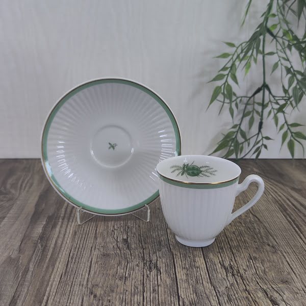 Royal Copenhagen Grøn Melodi 14087 Espresso- Koffiekop met Schotel 3