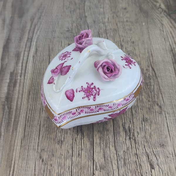 Herend Apponyi Pink Bonbonniere Hartvorm 6003 1