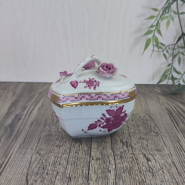 Herend Apponyi Pink Bonbonniere Hartvorm 6003 2