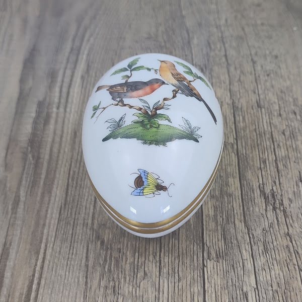 Herend Rothschild Bird Bonbonniere Eivorm 6052RO 2