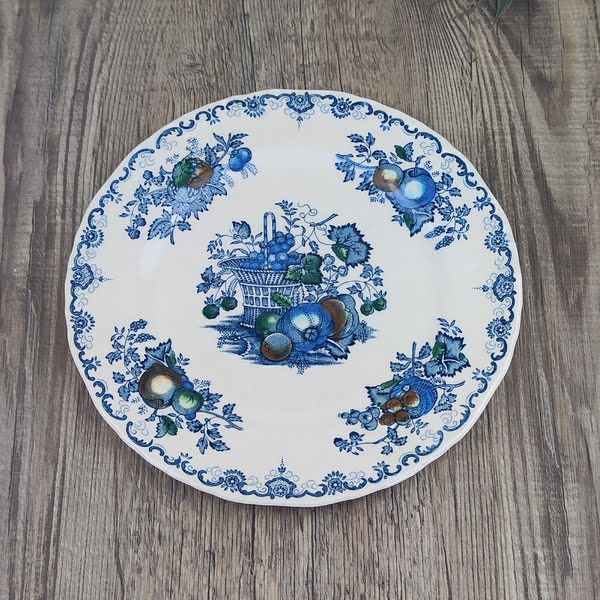 Mason’s Fruit Basket Blue Fruit- Gebaksbord 3