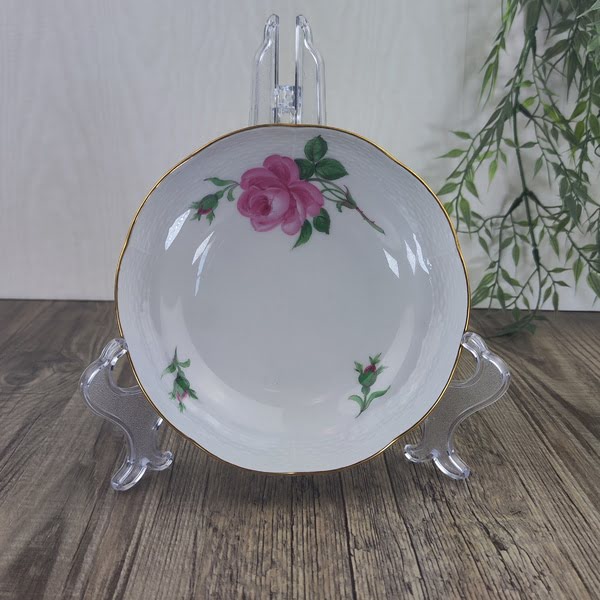 Meissen Rote Rose Goldband Dessert- Bonbonschaaltje 14,5cm 1