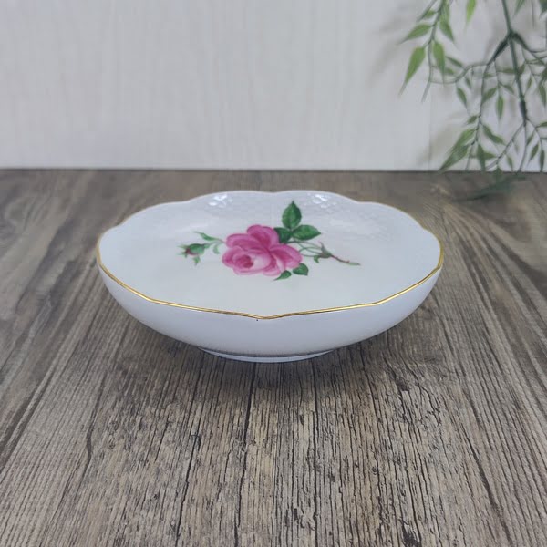 Meissen Rote Rose Goldband Dessert- Bonbonschaaltje 14,5cm 2