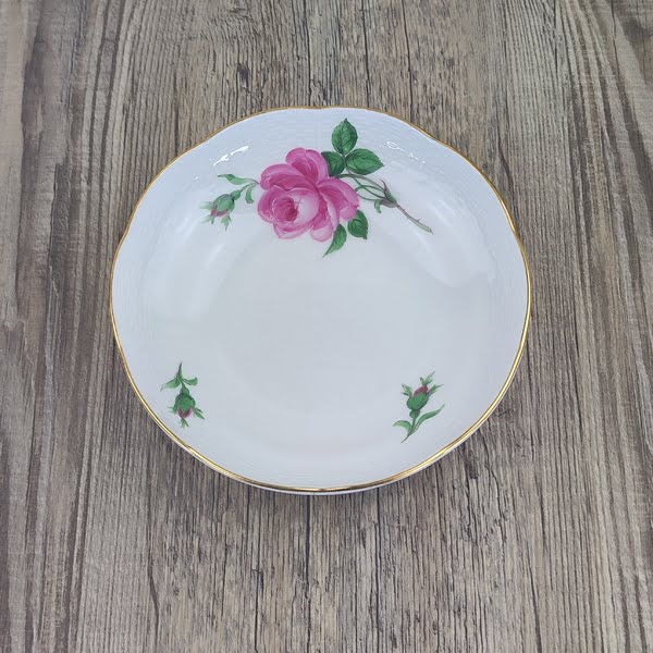Meissen Rote Rose Goldband Dessert- Bonbonschaaltje 14,5cm 3