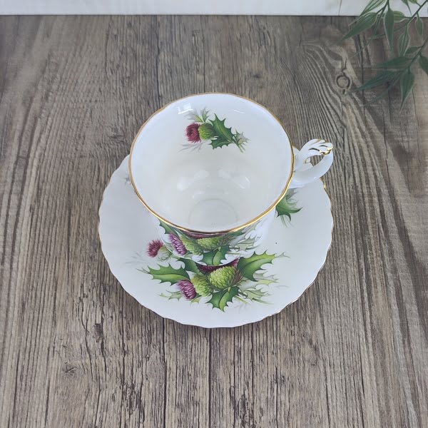 Royal Albert Highland Thistle Dameskop & schotel 2