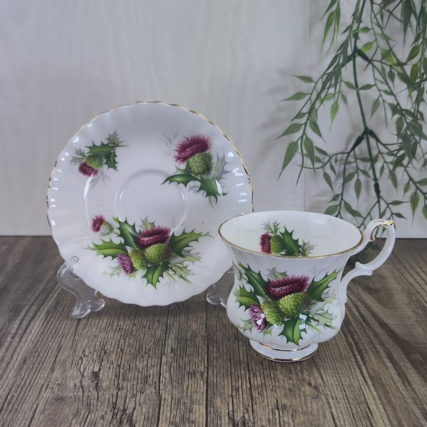 Royal Albert Highland Thistle Dameskop & schotel 3