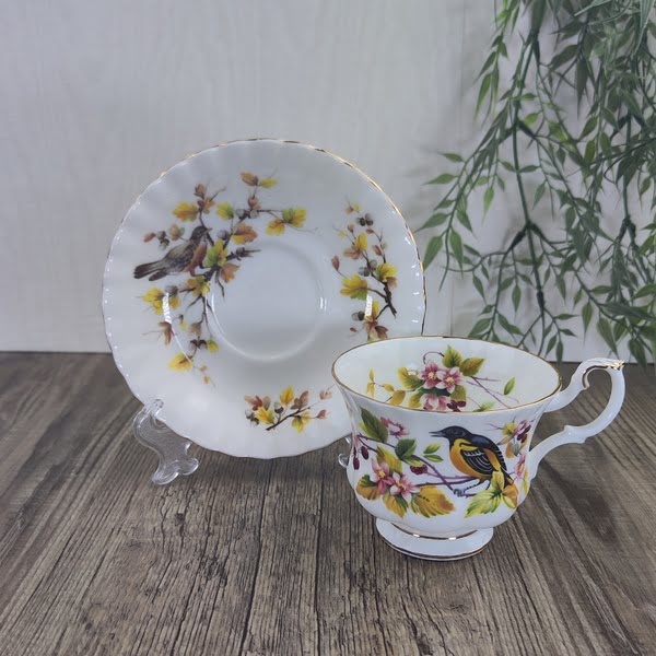 Royal Albert Woodland Series Herenkop ‘Baltimore Oriole’ & schotel ‘Robin’ 3