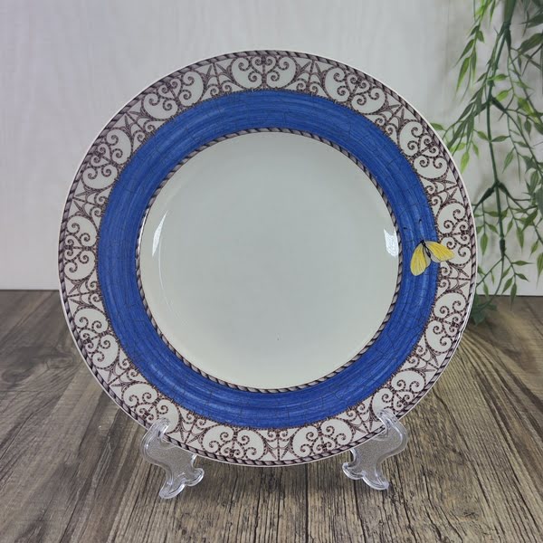 Wedgwood Sarah’s Garden Gebaksbordje Vlinder Blauw 1