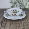 Rosenthal Maria Moosrose Kontinental Soepkom met schotel I Rosenthal Maria Moosrose Kontinental Soepkom met schotel I