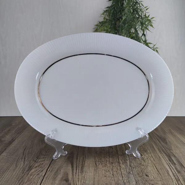 Rosenthal Studio Linie: Modulation Platinband Serveerschaal groot Rosenthal Studio Linie: Modulation Platinband Serveerschaal groot