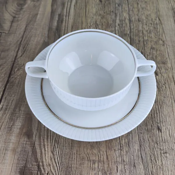 Rosenthal Studio Linie: Modulation Platinband Soepkom met Schotel