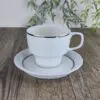 Rosenthal Studio Linie: Modulation Platinband Koffiekop met Schotel Rosenthal Studio Linie: Modulation Platinband Koffiekop met Schotel