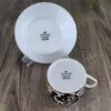 Wedgwood Cornucopia Theekop en Schotel Imperial Blue