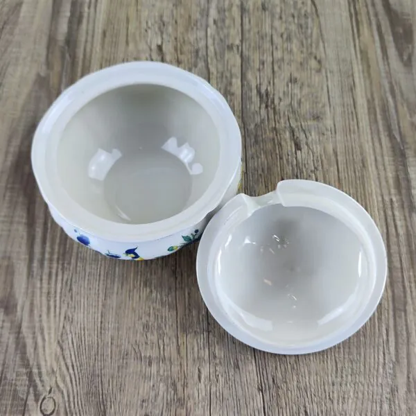 Villeroy & Boch Phoenix Blau Suiker- Confiturepot met Deksel 3 Villeroy & Boch Phoenix Blau Suiker- Confiturepot met Deksel 3