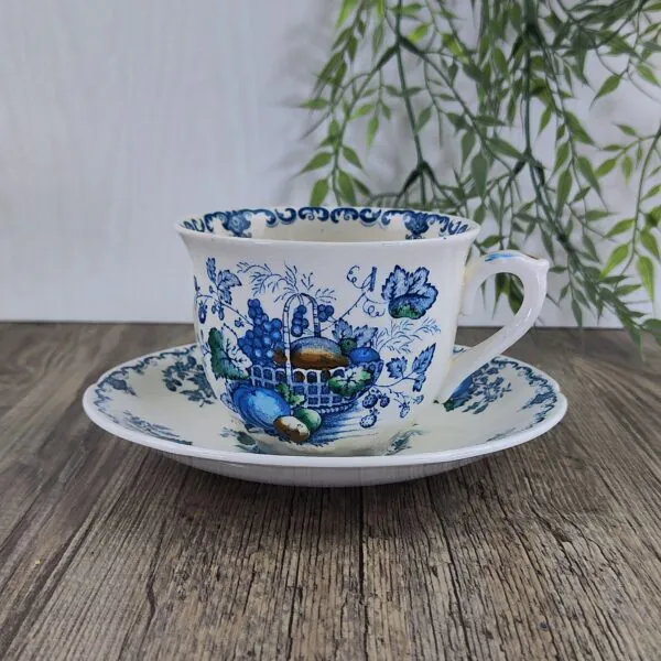 's Fruit Basket Blue Kop en Schotel groot 1 's Fruit Basket Blue Kop en Schotel groot 1
