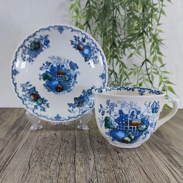 's Fruit Basket Blue Kop en Schotel groot 2