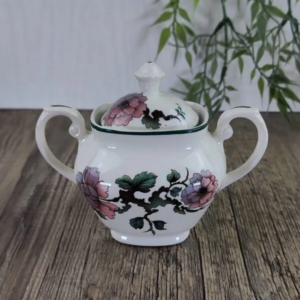 Myott Meakin Dynasty Collection Exotic Garden Suikerpot met deksel 1 Myott Meakin Dynasty Collection Exotic Garden Suikerpot met deksel 1