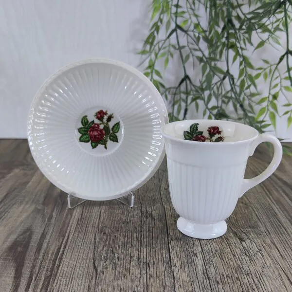 Wedgwood Moss Rose Koffiekop & schotel 3 Wedgwood Moss Rose Koffiekop & schotel 3