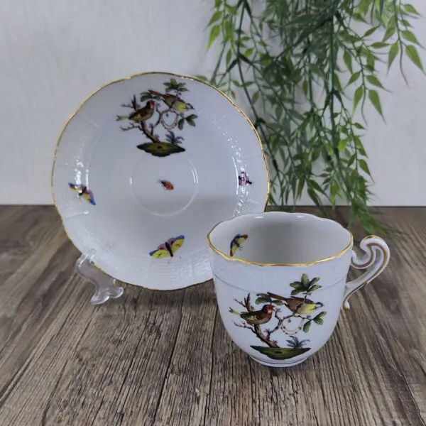Herend Rothschild Bird 706 Koffiekop en Schotel 3 Herend Rothschild Bird 706 Koffiekop en Schotel 3