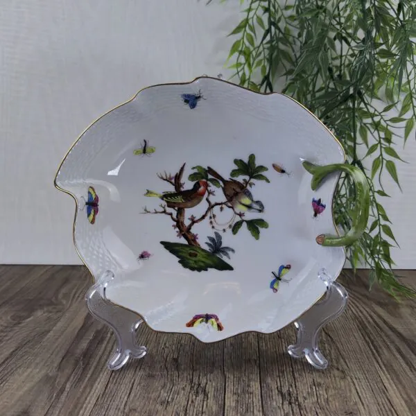 Herend Rothschild Bird 7752 Bonbonniere Bladvorm Type 1 1 Herend Rothschild Bird 7752 Bonbonniere Bladvorm Type 1 1