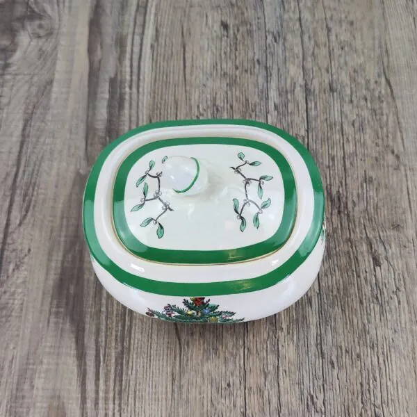 Spode Christmas Tree Suikerpot met Deksel 2