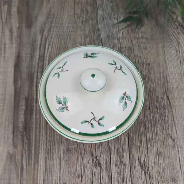 Spode Christmas Tree Suikerpot met Deksel rond 2