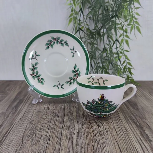 Spode Christmas Tree Theekop en Schotel 3