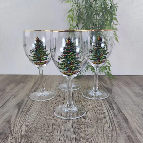 Spode Christmas Tree Wijnglazen set van 4 2 Spode Christmas Tree Wijnglazen set van 4 2