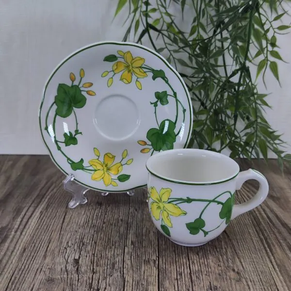 Villeroy & Boch Geranium Espressokop en Schotel 3 Villeroy & Boch Geranium Espressokop en Schotel 3