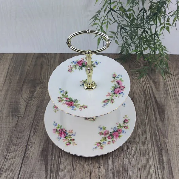 Royal Albert Moss Rose Etagère 2 laags 2