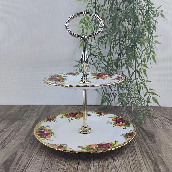 Royal Albert Old Country Roses Etagère 2 laags 1 Royal Albert Old Country Roses Etagère 2 laags 1